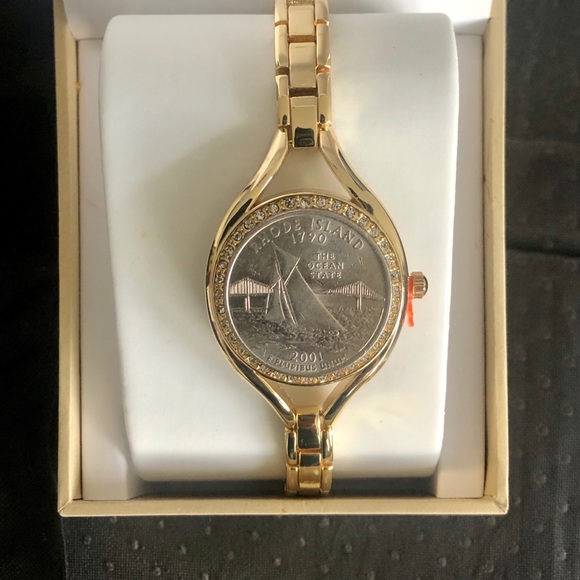 NEW Charter Club Gold Tone Watch with Crystals - Picture 3 of 6